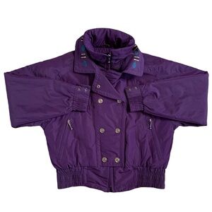 Vintage Nordica Sports System Embroidery 80’s Snow Ski Jacket in Purple Size 6/8